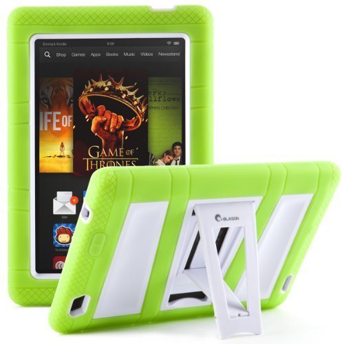 i-Blason Kindle Fire HDX 7 Inch Tablet ArmorBox 2 Layer Convertible (Green/White)