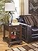 Signature Design by Ashley Porter Traditional Hand-Finished Rectangular Chair Side End Table, Dark Brown