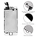 LCD Touch Screen Display Digitizer Replacement Assembly Full Set Compatible For iPhone 6 4.7 Inch Repair Tool Kit (White)