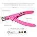 Nail Clippers Acrylic Professional Nail Clipper for Acrylic Nails, Gift for Women Fake Nail Clipper for Home Salon Nail Art Acrylic Nails Stainless Steel Adjustable (Pink)