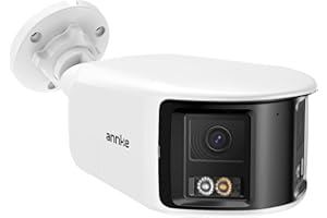ANNKE FCD600 Dual-Lens Outdoor Security Camera with 180° FoV, 6MP Panoramic PoE IP Camera, Smart Human/Vehicle Detection, Col