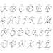 BEADNOVA Letter Charms Initial Alphabet Charms Assorted for Jewelry Making (Silver, 100pcs)