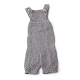 Tangc Newborn Baby Infant Knitted Mohair Rompers Overalls Photography Props Outfits (Gray)