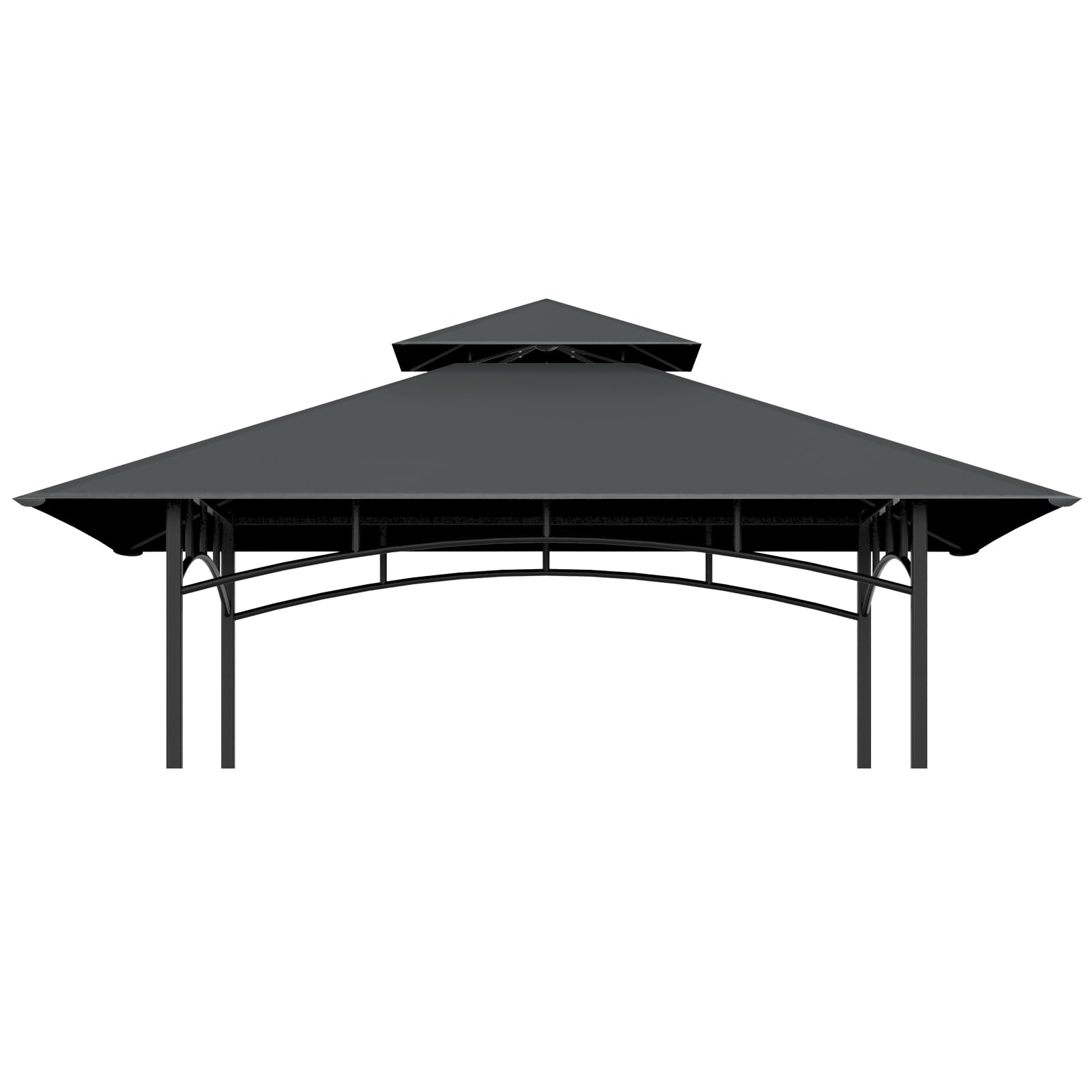 Photo 1 of Grill Gazebo Replacement Top, 5 * 8 Outdoor BBQ Top Cover, Double Layer BBQ Gazebo Top Canopy for Model #L-GG001PST-F(Dark Gray)