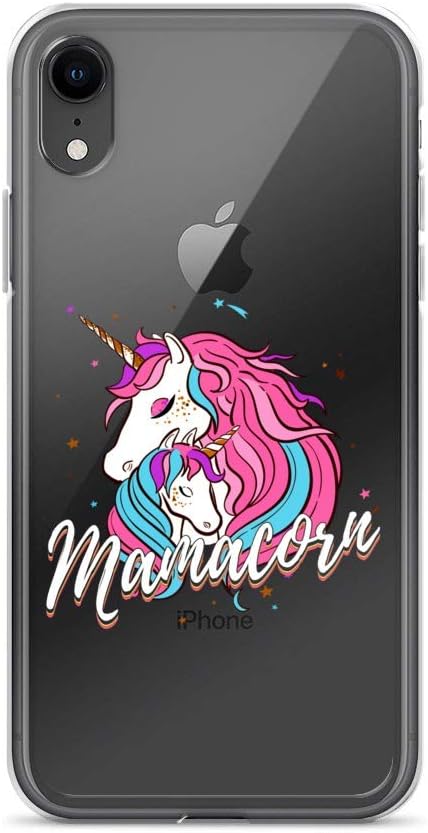 iPhone XR Pure Clear Case Crystal Clear Cases Cover Mamacorn Unicorn Mother Mom Birthday Ideas Transparent