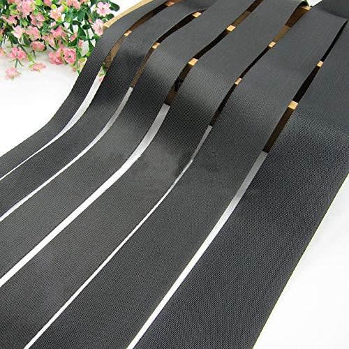 Black Cotton Fabric - 1 Yard Polyester Webbing Ribbon Band Strap Tape Dog Collar Harness Bag Parts Black
