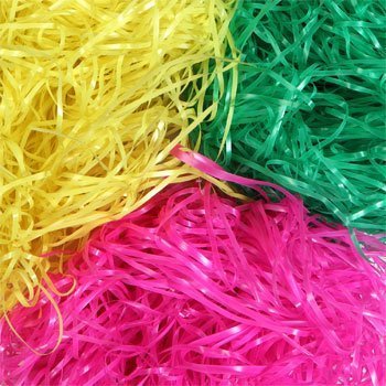 Easter Basket Grass 3×3 oz Bag (Green, Yellow, Pink) by Easter Grass