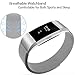 Fitbit Charge 2 Bands, Fitbit Bands Milanese Loop Metal Stainless Steel Replacement Accessories with Magnet Lock for Fitbit Charge 2 HR Men/Women Small Large Black Silver Gold