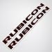 Jeep Wrangler Rubicon Hood Decal-- 1 Pair (Black + Red)
