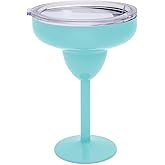 Better Dweller Vacuum-Sealed Metal Margarita Glass with Lid, Insulated Tumbler Mug, Steel Cup for Vacation, Pool, and Ice Cold Margs on the Beach (Blue)