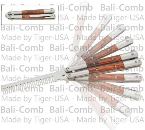 Pakka Wood Bali-Comb Butterfly Knife Practice Trainer Comb