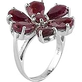 Natural Ruby Gemstone Ring, 925 Sterling Silver Statement Prong Ring, Handmade Ring for Women, July Birthstone, Promise Minimalist Artisan Ring, Christmas Gift