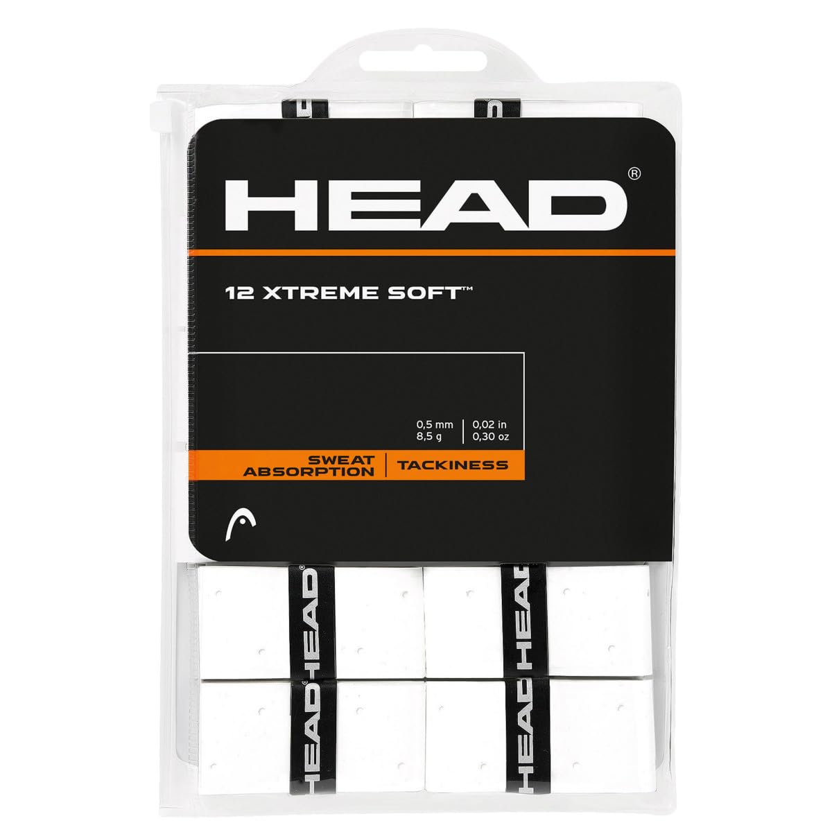 HEAD Unisex_Adult 12 Xtremesoft Grip Tape, White, standard size