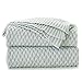 Pumpkin Town Gray 100% Cotton Cable Knit Autumn Throw Blanket for Soft Sofa, Chair, Couch, Picnic, Camping, Beach, Home Decorative Knitted Blanket, 50