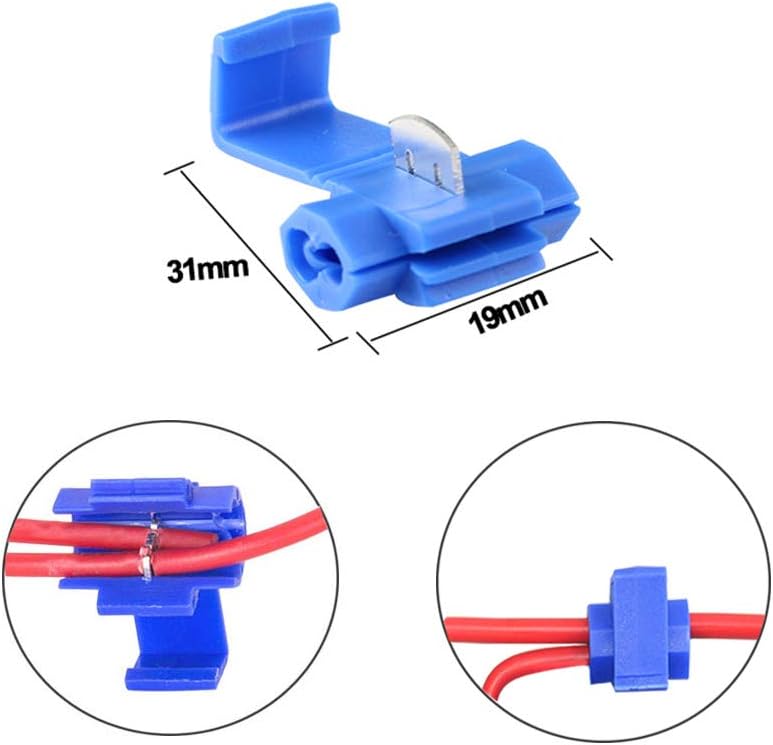 QitinDasen 50Pcs Quick Splice Wire Connectors Set, Quick Splice Terminal, Electrical Wire Splice Connector - Image 4