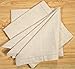 GFI LINEN CLUBS Flax Linen Cotton Cloth Dinner Napkin - Pack of 12 Natural Premium Hemstitched Napkins, 20x20 Inch, Machine Washable, Reusable Table Cloth for Dining, Parties, Weddings & Everyday Use