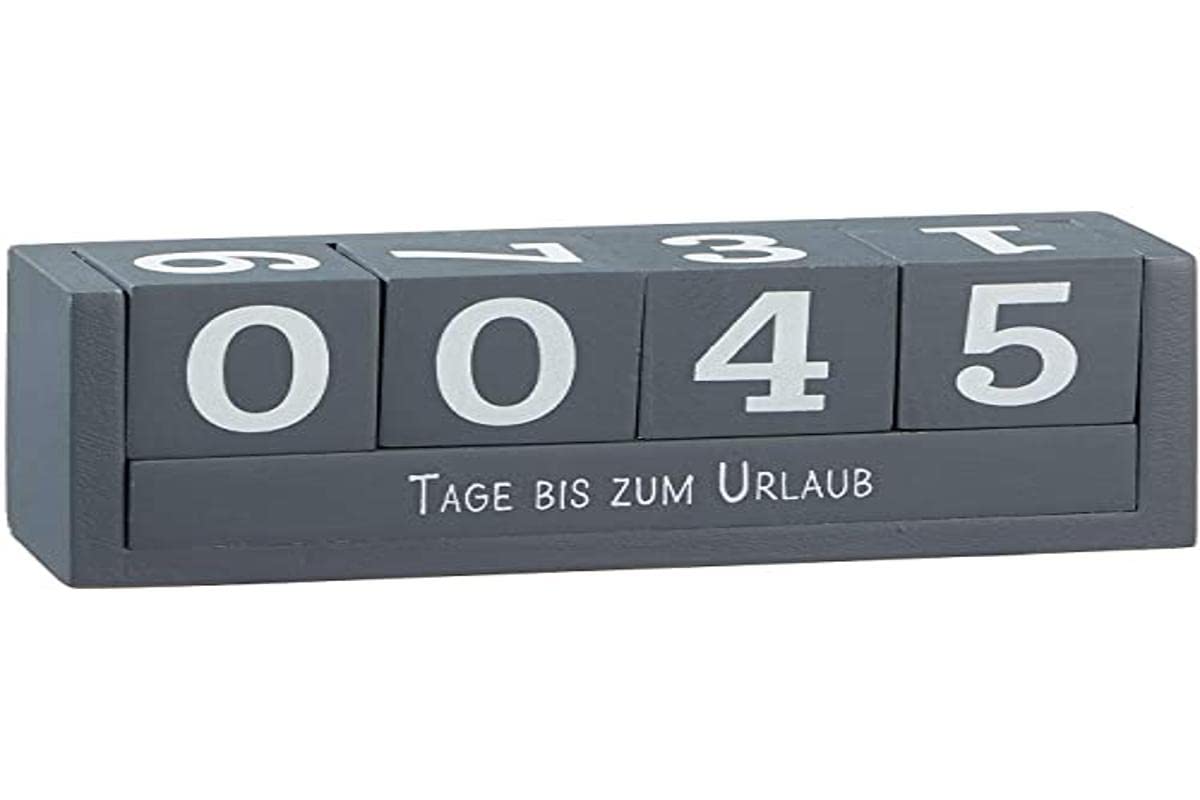 Cepewa Cube Calendar – Cube Countdown 18 x 7 cm – 4 Dice with Numbers & 2 Theme Bars with 8 Sayings Gift for Friends, Family & Relatives