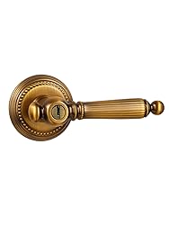 SORWDUERM 2 Pack Antique Door Lever with Lock and