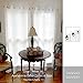Vangao White Curtains 84 Inches Long 2 Panels for Living Room Bedroom Faux Silk Semi-Sheer Grommet Top Window Drapes