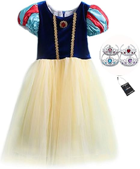 Amazon Co Jp B Topaz 子供 用 プリンセス ドレス コスチューム プリンセスなりきり 女の子 キッズ ドレス 子ども お姫様 ワンピース お姫様ドレス 豪華セット 誕生日 発表会 100cm 白雪姫 風 おもちゃ