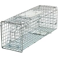 HomGarden Live Animal Trap Catch Release Humane Rodent Cage for Rabbit, Groundhog, Stray Cat, Squirrel, Raccoon, Mole, Gopher, Chicken, Opossum & Chipmunks Nuisance Rodents 32inch