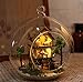 Cuteroom DIY Mini Wooden Dollhouse Miniature Kit w/ LED and Voice Control Forest Island