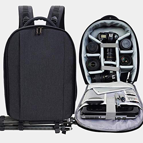 JJSFJH Kamerarucksack Große Kapazität Multifunktionale, stoßfeste Kameratasche mit Regenschutz Zubehör Spiegelloser…