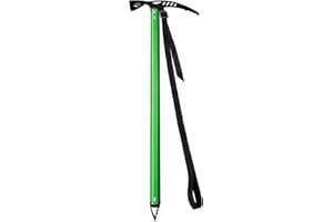 Bobillow Outdoor Camping Ice Axe Walking Pick for Camping Aluminum Alloy Mountaineering Axe Glacier Climbing Tool Lightweight Design,70 Cm (Green)