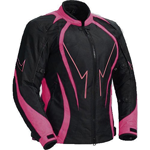 Juicy Trendz Motorcycle Motorbike Biker Cordura Waterproof Textile Jacket Pink - Thumbnail 3