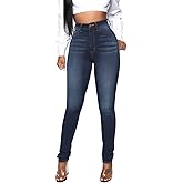 KUNMI Womens Classic High Waisted Skinny Stretch Butt Lifting Jeans Slim Fit Denim Pants