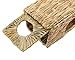 Mkono Natural Seagrass Mat Hideaway Hut Toy, Hand Woven Folding Beds Sleeping Chew Toys for Guinea Pig