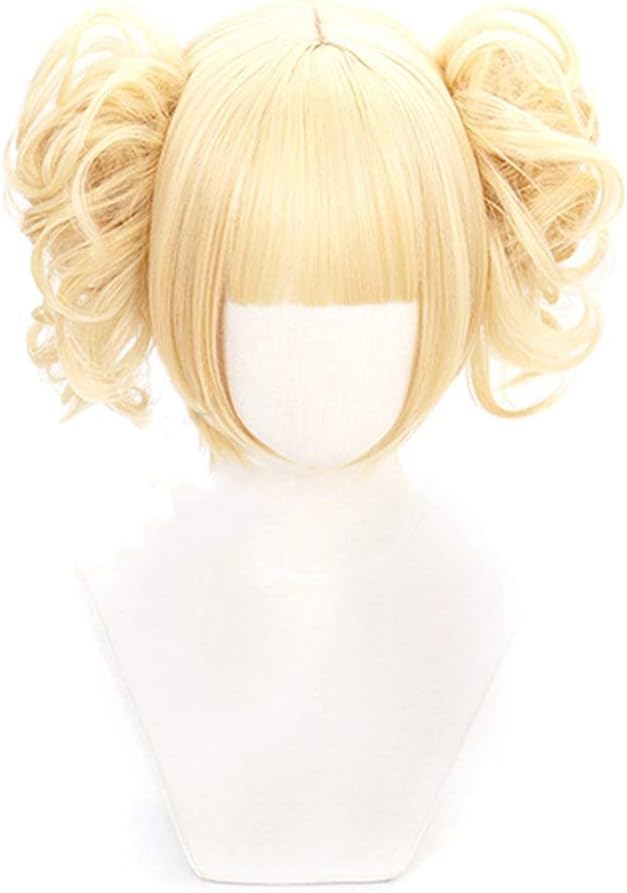 PORTOWN Anime Cosplay Wig for My Hero Academia Synthetic Hair Wigs with Wig Cap Halloween Costume Hero Wig(Himiko Toga)