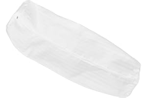 Toyvian Bolster Pillow Cover 20x80cm Cylinder Pillow Case White for Neck and Knee