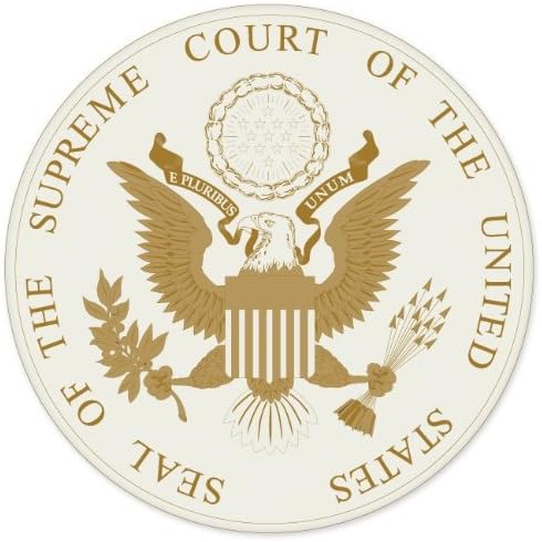 Ride in Style US Supreme Court Seal car Bumper Window Sticker 4" x 4"