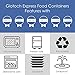 Glotoch 10 Packs 34 Ounce Rectangular Plastic Containers with Leak Proof Lid, Stackable, Disposable, BPA Free Lunch Box