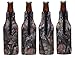 Authentic Hunting Camouflage Neoprene Beer Bottle Coolers with Zippers, Coolies, Set of 4