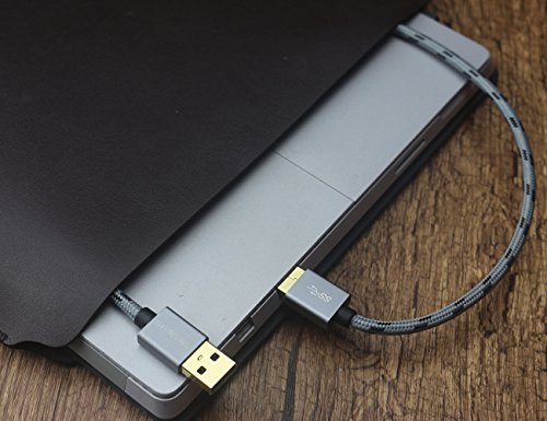 USB 3.0 Male to Male Cable 10ft, SNANSHI USB Cable Male to Male Nylon Braided Cable Aluminum Shell for Data Transfer Hard Drive Enclosures, Laptop Cooling Pad, Modems, Cameras and More - Thumbnail 7