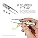 Eutuxia Tweezers with LED Light. Eyebrow and Eyelash Hair Removal Tool. Pluck & Trim Unwanted Hairs. Illuminate Dark Areas with Bright Lighting for Better Accuracy & Precision. Stainless Steel.