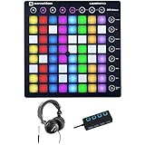 Novation Launchpad MK2 Ableton Live Grid Controller with Headphones and 4 Port 3.0 USB HUB