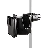 Mr.Power Mic Stand Cup Holder with Phone Holder, Universal 2-in-1 Bottle Holder for Music Stand, Boom (Cup Holder + Phone Hol