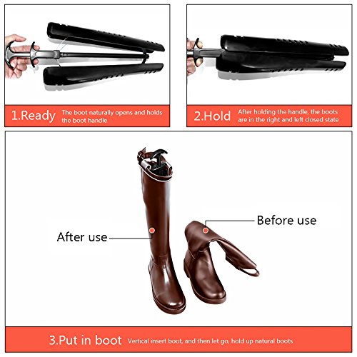 Hootech 1 Pair/2 Pair Boot Tree Shaft Boots Shapers for Knee High Tall Boots Great Support Form Shaping Inserts for Womens and Mens Shoes (2 pair)