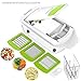 Vegetable Chopper Dicer Slicer Cutter Manual/Vegetable Grater with 11 Interchangeable Blades - LOVKITCHEN Multi-functional Adjustable Vegetable & Fruit Chopper Dicer with Storage Container