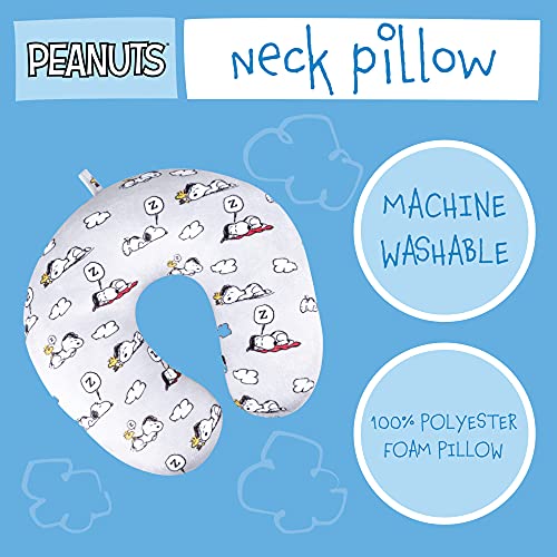 Concept One Peanuts Snoopy and Woodstock Clouds Travel Neck Pillow