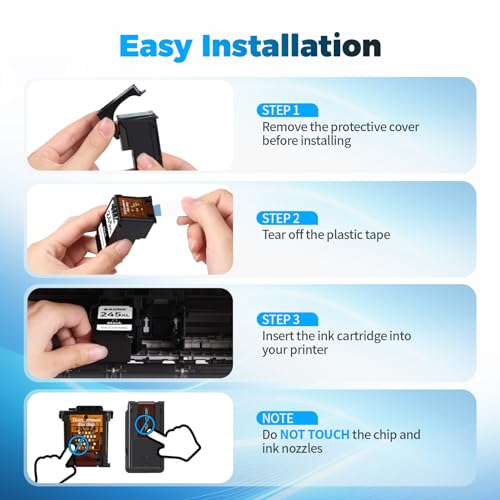 BAIINK 245XL 246XL Ink Cartridge Replacement for Canon 245XL 246XL Combo Pack PG-245XL CL-246XL Compatible with Canon PIXMA MX492 MX490 MG2522 TS3322 TS3122 TR4500 TR4520 TR4522 MG2920 MG2922