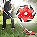 WICHEMI Lawn Mower Trimmer Head - Manganese Steel Alloy 6 Teeth Grass Cutter Head, 6 Steel Blades Razors 65Mn Lawnmower Grass Weed Eater Brush Cutter Garden Lawn Tool Replacement Parts