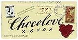 Chocolove Organic Premium Chocolate Bars, Belgian Chocolate, Dark (73%), 3.2-Ounce Bars, (Pack of 12)
