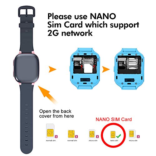 Jsbaby Kids smartwatch Phone Watches for Children with LBS Tracker sim Card Anti-Lost sos Call Boys and Girls Birthday Compatible Android iOS Touch Screen Voice Chat Remote Camera - Thumbnail 6