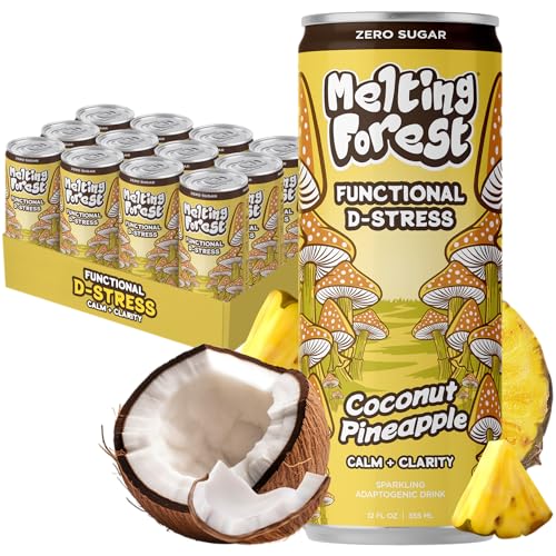 Melting Forest Functional Mushroom D-Stress - Adaptogen Drink with L-Theanine,…
