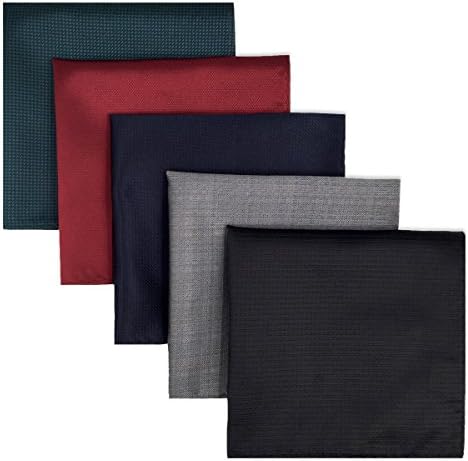 S&W SHLAX&WINGShlax&Wing 5 Pieces Assorted Mens Pocket Square Handkerchiefs Set Lot