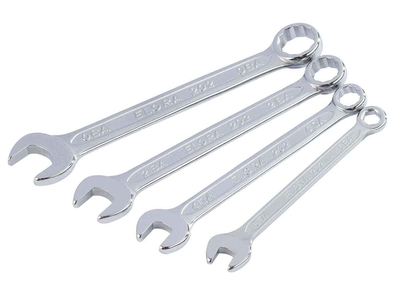 Draper 4197 Elora Midget Combination Spanner Set, 4 Pieces